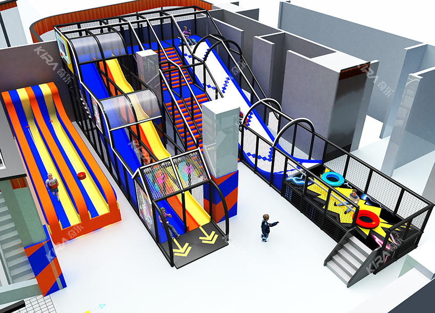 這種一蹦床為主，多種游樂項目結合的運動公園，是當下非常受年輕人喜愛的。