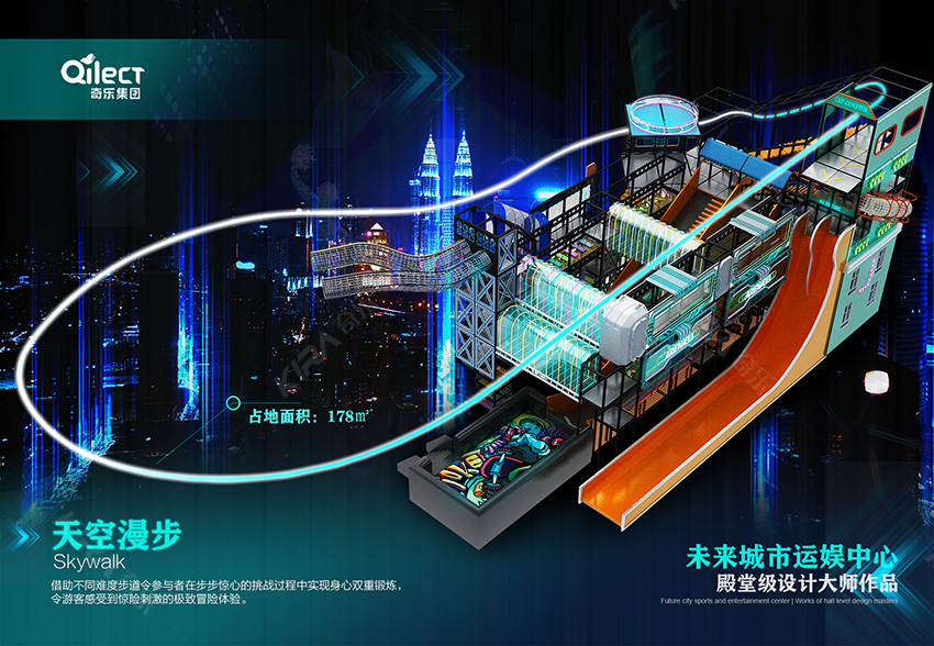 是運動和娛樂結合的室內樂園，適合成人和兒童的樂園