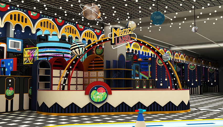 大型聲光交匯的室內(nèi)運(yùn)動娛樂空間